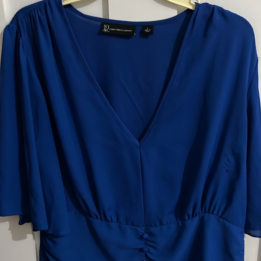 New York & Company Blue Blouse